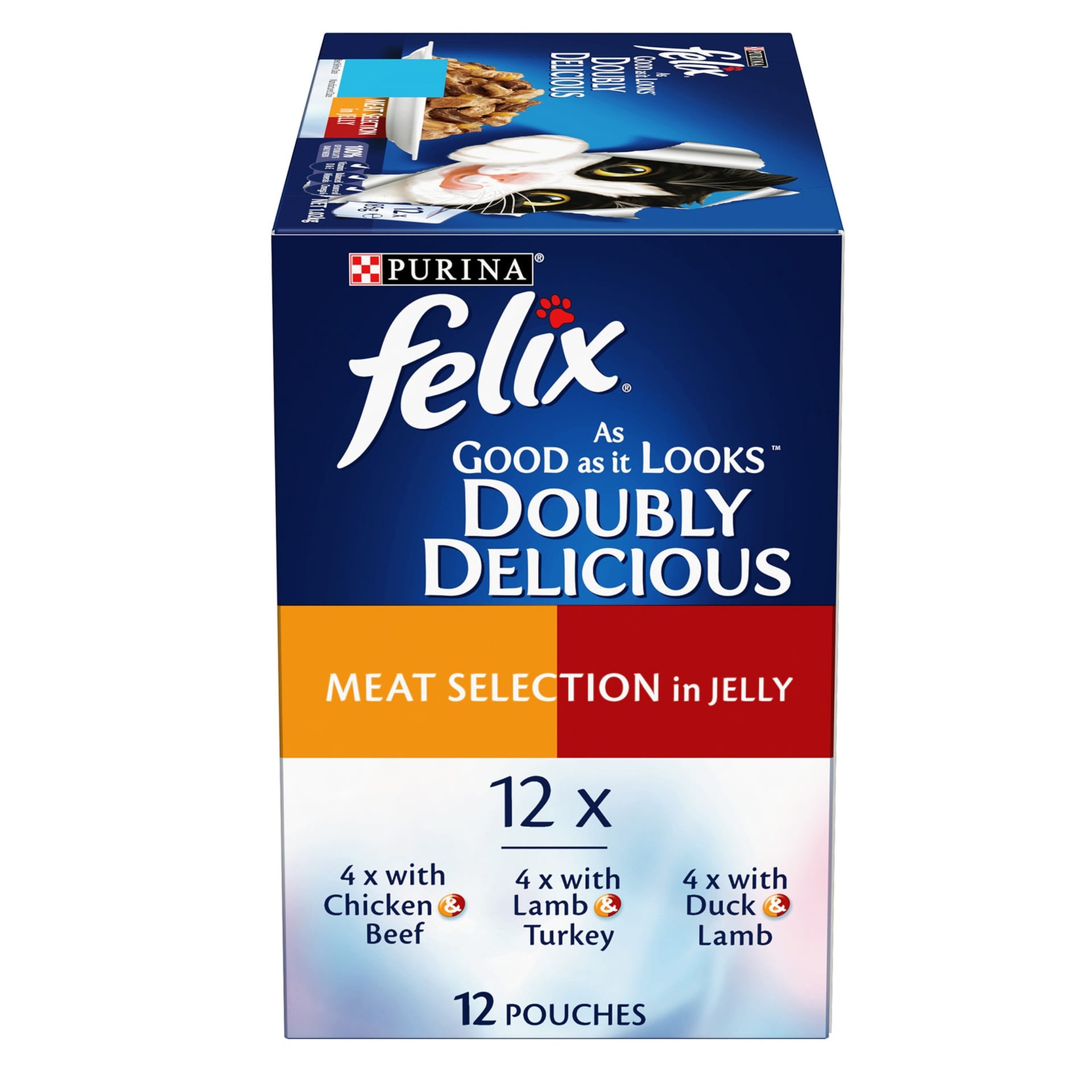 Purina Felix Doubly Delicious Meat Selection In Jelly | 12×85g