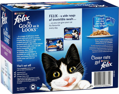PURINA Felix Favorites Selection Pouch Wet Cat Food| 12 × 85g