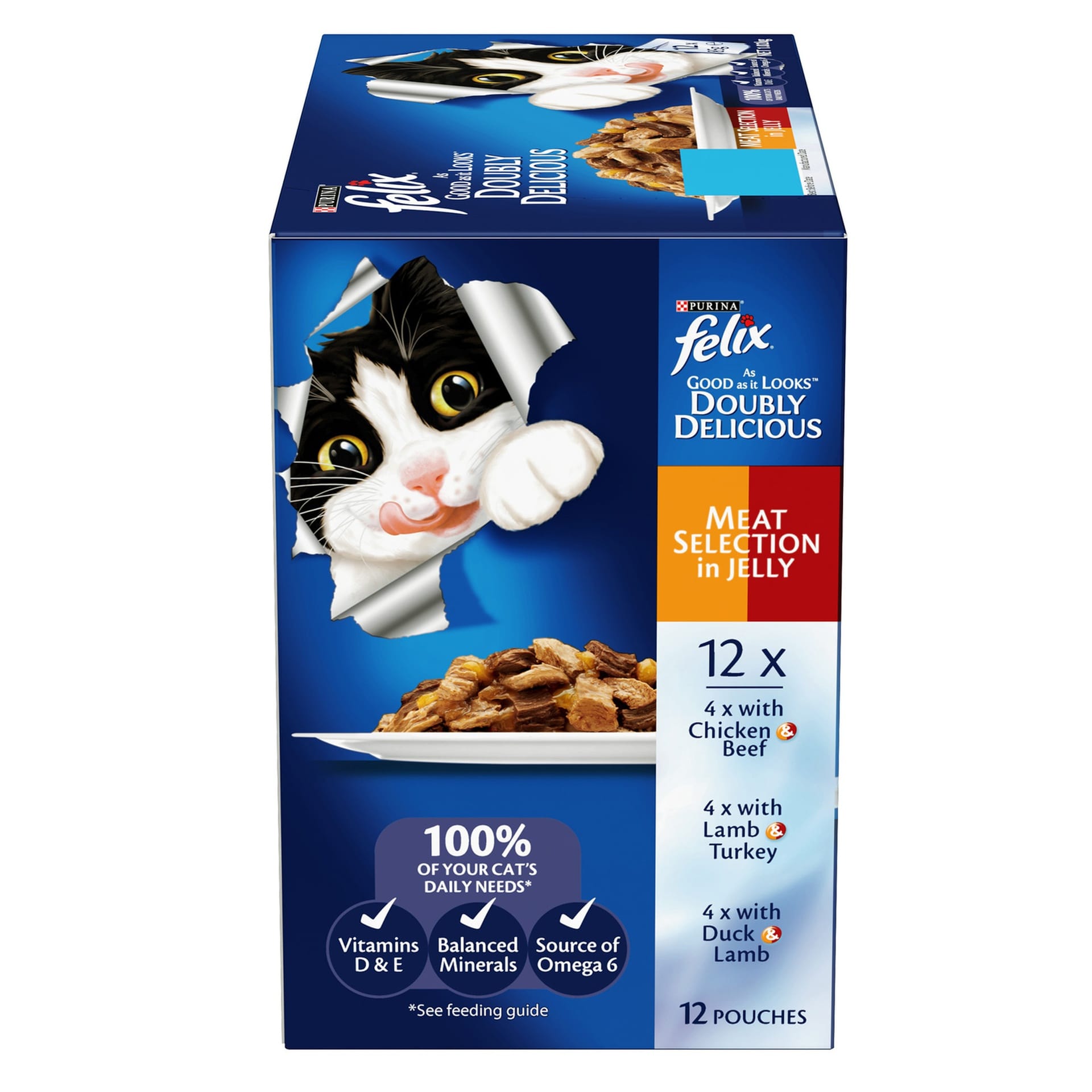 Purina Felix Doubly Delicious Meat Selection In Jelly | 12×85g